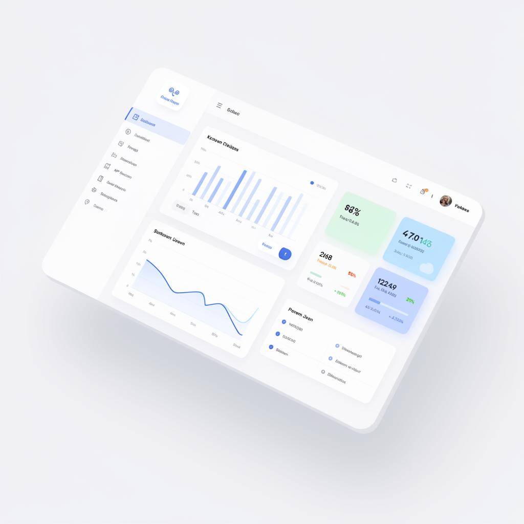 Mockup de dashboard moderno desenvolvido pela empresa